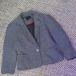 Cynthia Rowley Black and White Embroidered Blazer